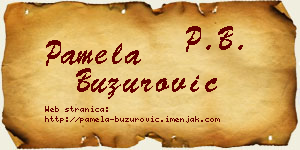 Pamela Buzurović vizit kartica
